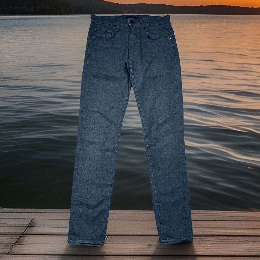 J Brand Tyler Mens Jeans 29 (29x30.5) Slate Resin Gray Hemmed Skinny Mid Rise